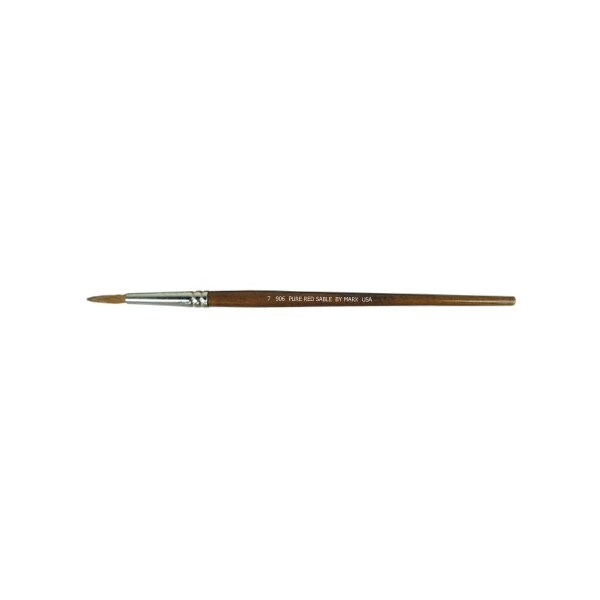 Size 7 Pure Red Sable Round Artist Brush